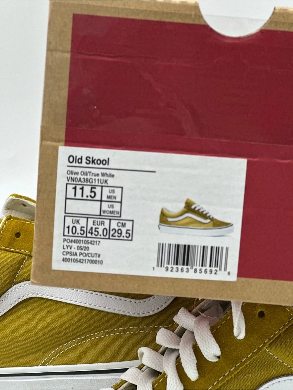 Vans Mustard Yellow Low-Top Suede Sneakers with White Stripe